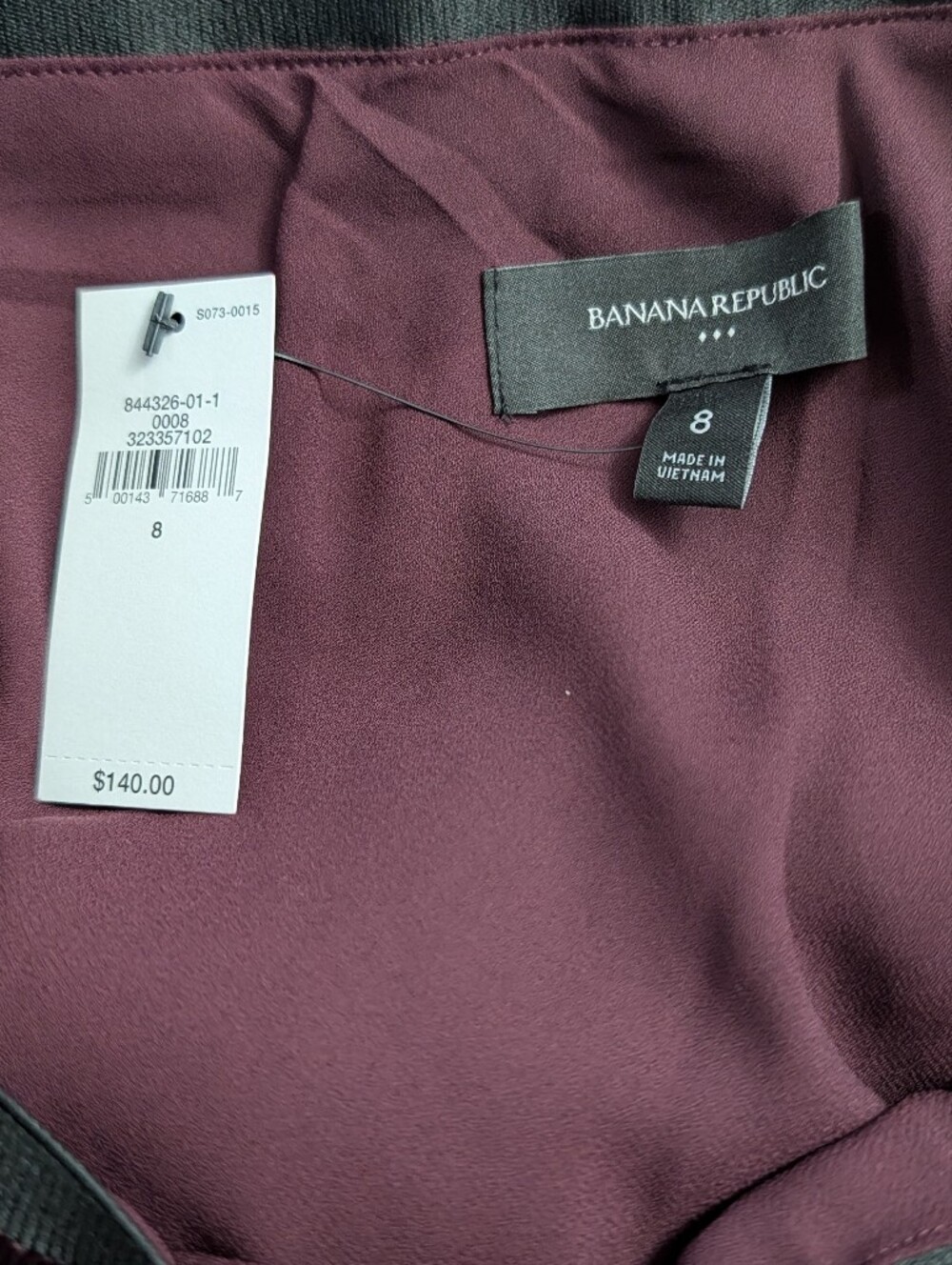 NWT Banana Republic Sequin Midi Skirt Sz 8 Plum Purple Burgundy Vino Rosso - Picture 5 of 7